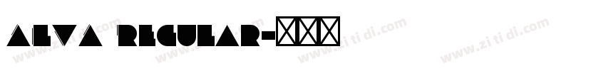 ALVA Regular字体转换
